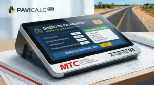 Aplicación para el calculo de pavimentos con MTC y aashto