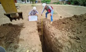 Calicata con maquinaria