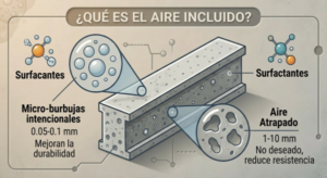 Aire incluido en el concreto