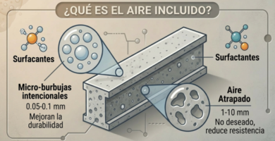 Aire incluido en el concreto