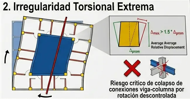 Irregularidad Torsional Extrema en Planta