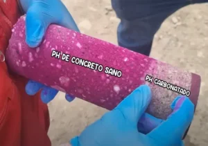 ensayo de carbonatación del concreto