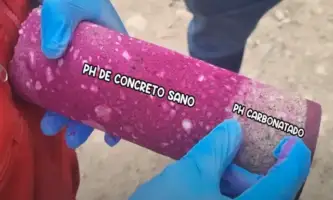 ensayo de carbonatación del concreto