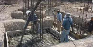 cimentación aislada de concreto armado